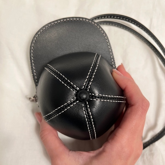 J.W. Anderson nano cap leather mini bag black crossbody - Picture 12 of 12